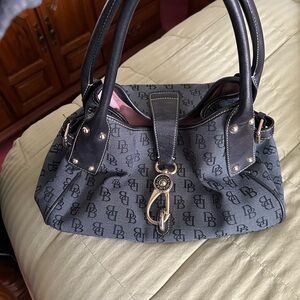 Dooney & Bourke Black Shoulder Bag with Monogram